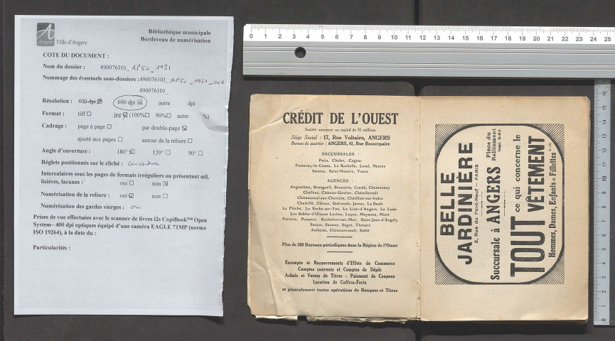 Catalogue de la 36e exposition des Amis des arts d'Angers, 1931