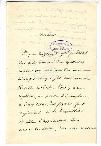 Correspondance de Patin