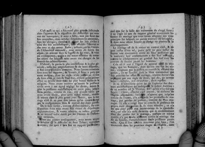 Rapport sur le projet de décret des comités ecclésiastique et de Constitution, concernant les empêchements, les dispenses et la forme des mariages, par M. Durand de Maillane