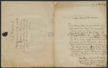 Lettre adressée au comte de Forbin, directeur des musées royaux par Pierre-Jean David d'Angers
