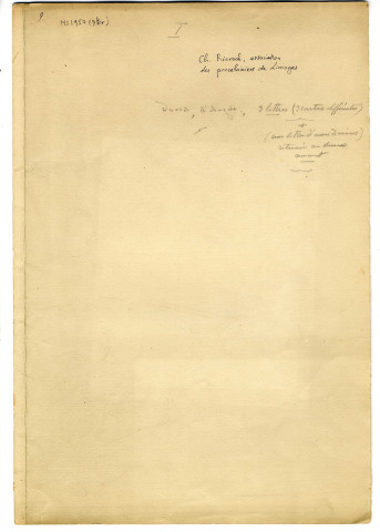 9 ter - 3 lettres de Ricroch Ch. et Cie, fabricant de porcelaine à Limoges