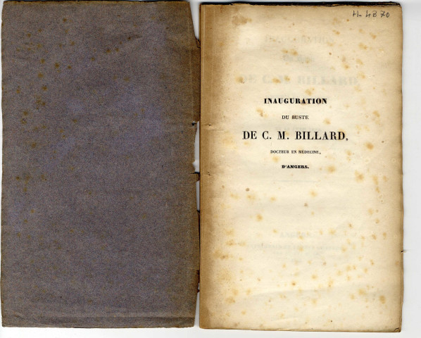 Inauguration du buste de C.-M. Billard d'Angers