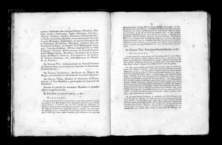 Procès-verbal d'installation des membres du directoire du département de Maine-et-Loire, le 11 octobre 1793