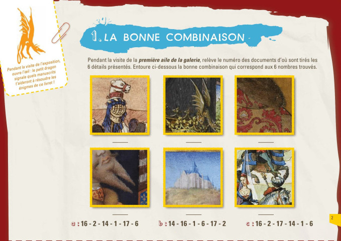 Splendeur de l'enluminure, Le roi René et les livres. Livret jeu