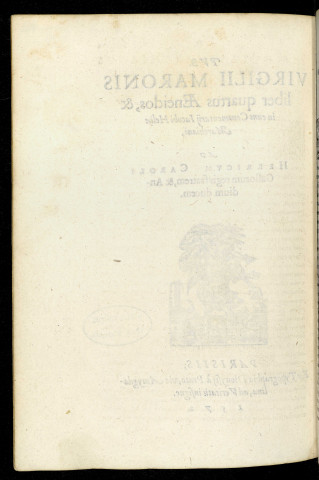 Publ. Virgilii Maronis liber quartus Aeneidos, et in eum commentarii Jacobi Heliae Marchiani, ad Herricum Caroli, Gallorum regis fratrem, et Andium ducem