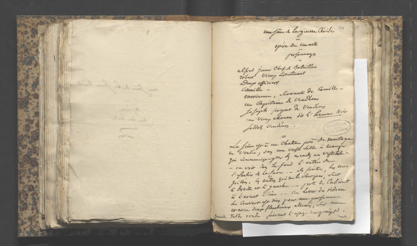 Une scène de la guerre civile