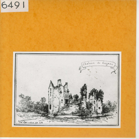 Le May-sur-Èvre : Château de Cazeau (Atlas Célestin Port, planche 33, gravure)