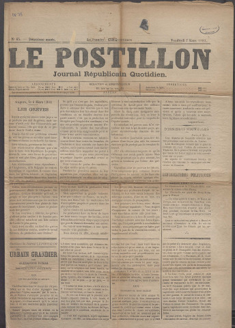 Le postillon. 7 mars 1884 (2e année, n° 65)