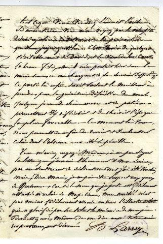 Correspondance de Larrey fils [à Pierre-Jean David d'Angers]