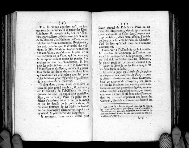 Observations sur le réglement de la convocation de Paris, faites au Parlement, par M. D. P. t.