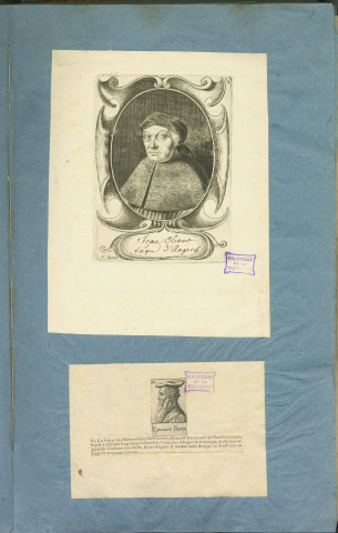 Portraits, vues, gravures, plans, cartes