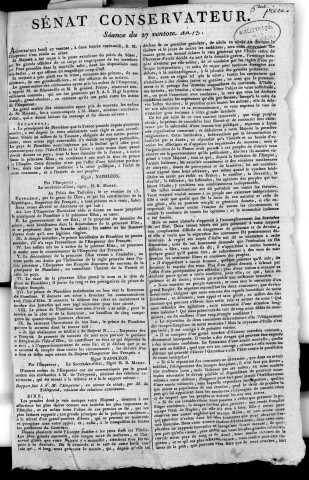 Sénat conservateur. Séance du 26 ventôse an XIII