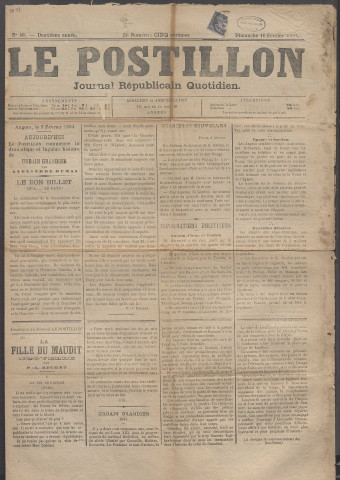 Le postillon. 10 fév. 1884 (2e année, n° 40)