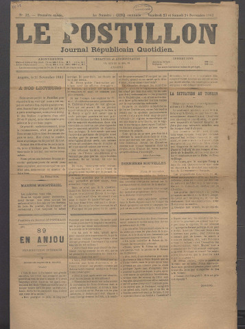 Le postillon. 23-24 nov. 1883 (1re année, n° 32)