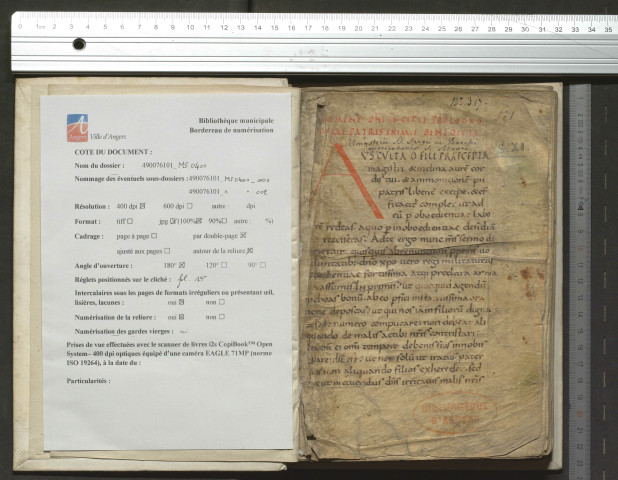 « In nomine Domini. Incipit prologus regulae patris eximii Benedicti »