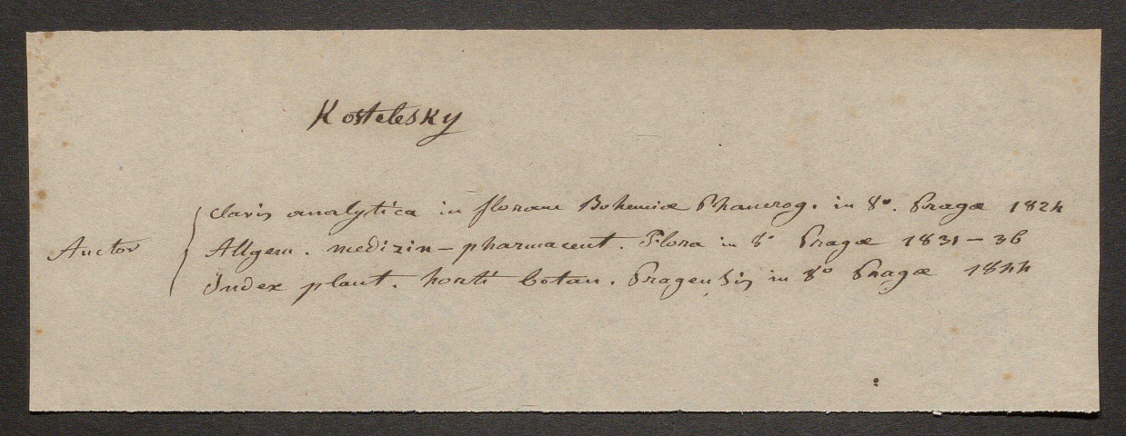 Kostelecky, Vincenz Franz