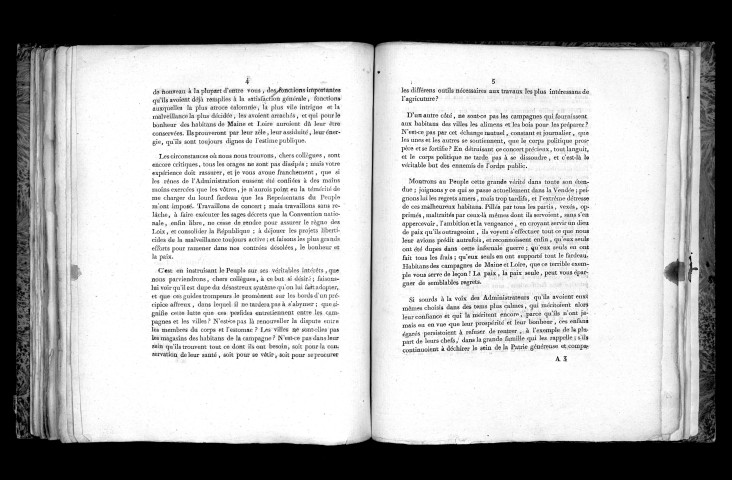 Extrait du registre des séances du département de Maine-et-Loire (10 ventôse an IV)