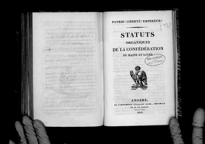 Statuts organiques de la confédération de Maine-et-Loire