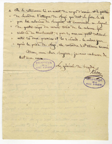 Correspondance du général Kléber [au général Beysser]
