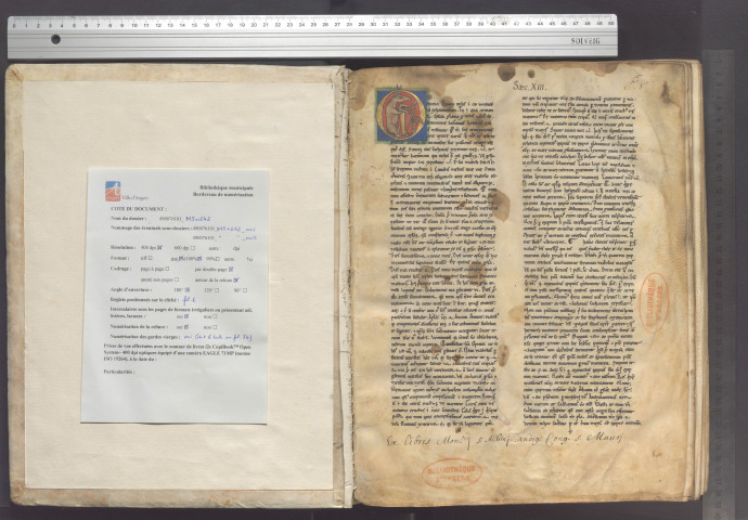 Fragment d'un recueil de sermons