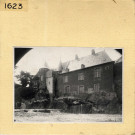 Angers : Boulevard Carnot, ancien Hotel de ville (façade nord), square botanique sous la neige