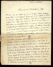 Lettre de Louis-Eugène Rochesson à Jean Huré.