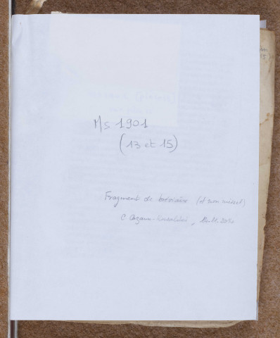 Fragments de bréviaire (XVe siècle)