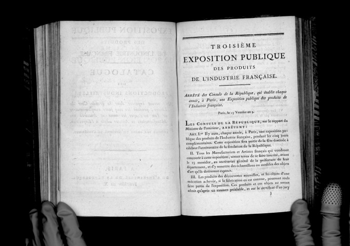 Troisième exposition des produits de l'industrie française. Catalogue des productions industrielles exposées dans la grande cour du Louvre