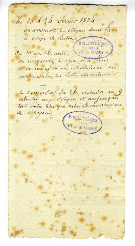 Correspondance de Haudaudine [à Perchais ?]