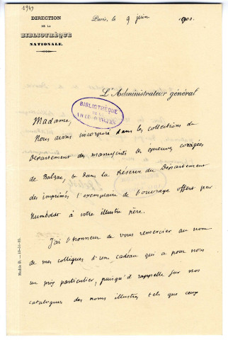 Correspondance de Léopold Delisle [avec Hélène Leferme, fille de Pierre-Jean David d'Angers]