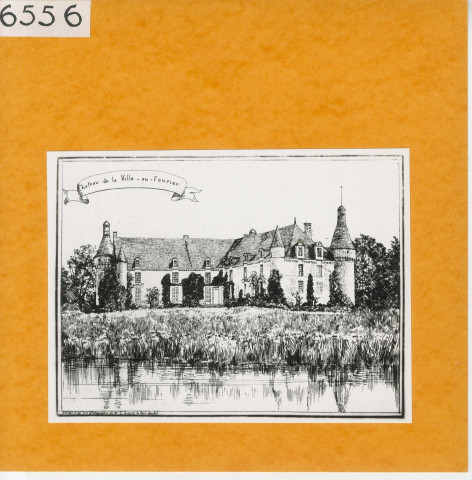 Vernoil-le-Fourrier : Château de la Ville au Fourrier (Atlas Célestin Port, planche 98, gravure)