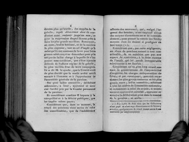 Extrait du registre des délibérations du Comité général permanent d'Angers