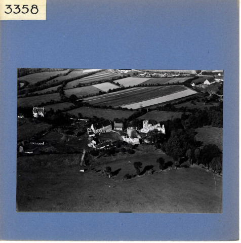 Saint-Aubin-de-Luigné : Ruines du château de la Guerche (vue aérienne)