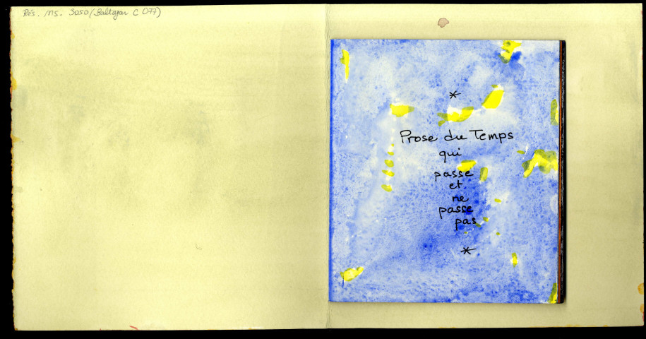 Prose du temps qui passe et ne passe pas