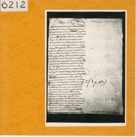 Angers : Fonds précieux bibliothèque, élégie d'André Chénier