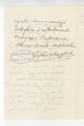 Correspondance de François-Joseph-Victor Broussais [à Pierre-Jean David d'Angers, Claude François Lallemand et Joseph Lakanal]