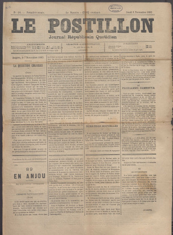Le postillon. 8 nov. 1883 (1re année, n° 18)
