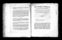 Arrêté du conseil général du département de Maine-et-Loire en permanence. Séance publique du 22 janvier 1793