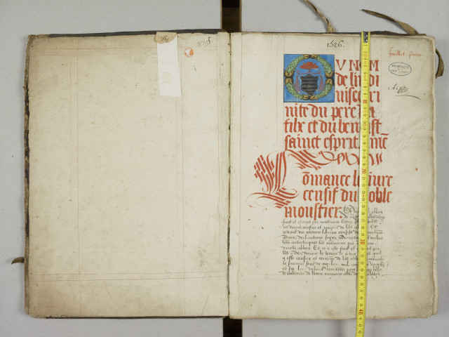 « Le livre censif du noble moustier et venerable abbaye de monseigneur Sainct Aulbin d'Angers, faict et escript par Mathurin Godes, prebstre, bachelier en décret, censier et recepveur de la dite abbaye »