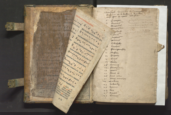 Registre des procès-verbaux de réception et de prestation de serment des prévôts, lieutenants et ouvriers de la Monnaie d'Angers pour les années 1429-1607.